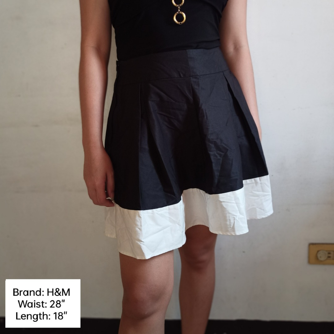 H and hotsell m silk skirt