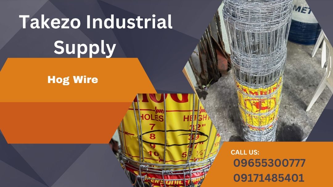 Hog Wire (Category: Construction Tools & Equipment) located in Manila. Submitted by angiedalu10338 (Listing ID 1243571015, Image 1). Description: Hog Wire Specs: 47" x 40yds (9 HOLES) Price: 1,400/rl For faster transaction call txt or viber 09948037227 Look for Shane *PRICE MAY CHANGE WITHOUT PRIOR NOTICE *ITEM IS VAT EXCLUSIVE *SUBJECT FOR AVAILABILITY *PRICE DEPENDS ON THE SIZES.