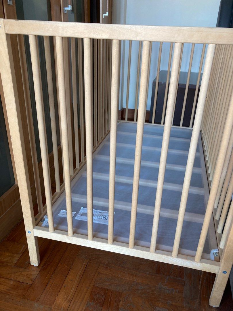 IKEA cot and cot mattress, Babies & Kids, Baby Nursery & Kids Furniture