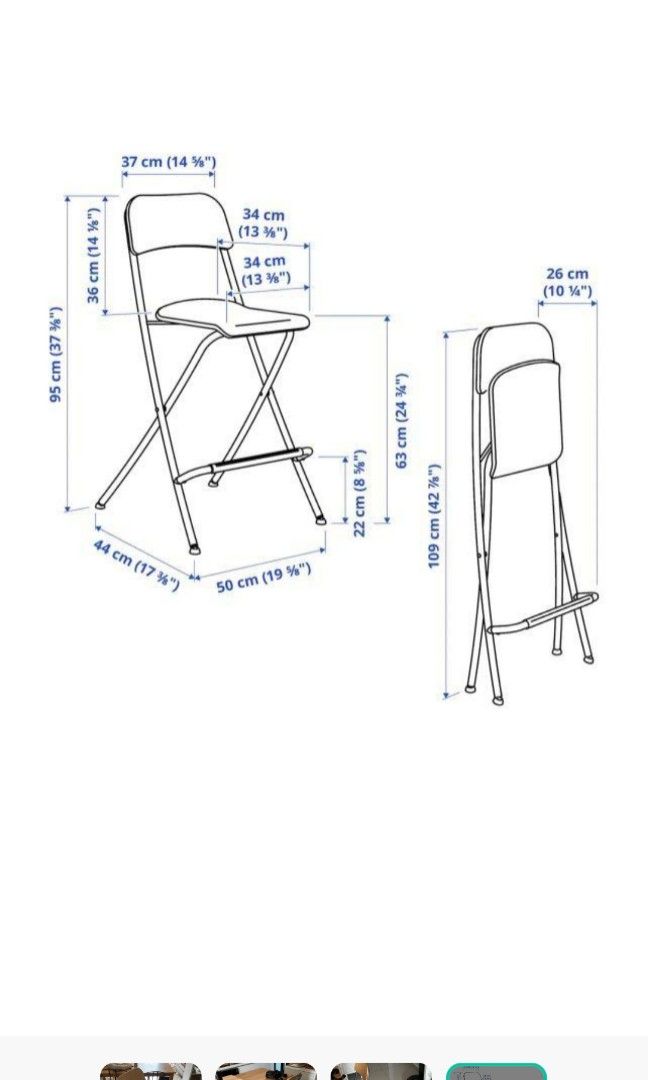 IKEA Franklin bar stool (wooden), Furniture & Home Living, Furniture