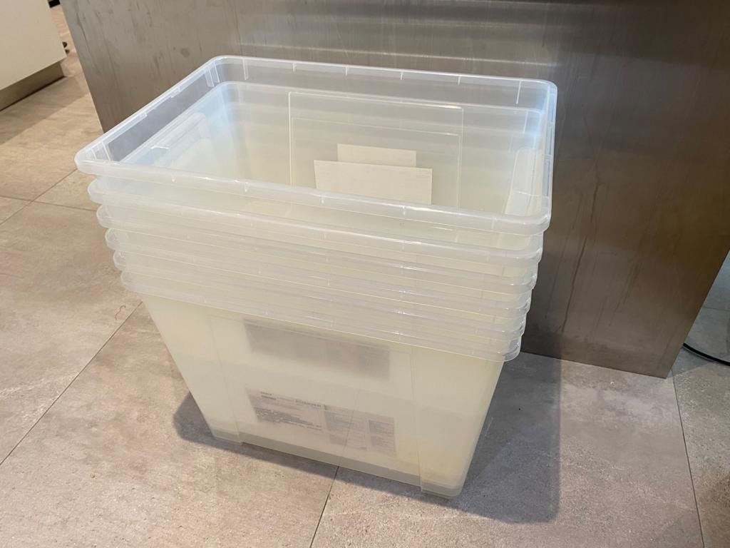 IKEA large Samla boxes with lids, Furniture & Home Living, Home ...