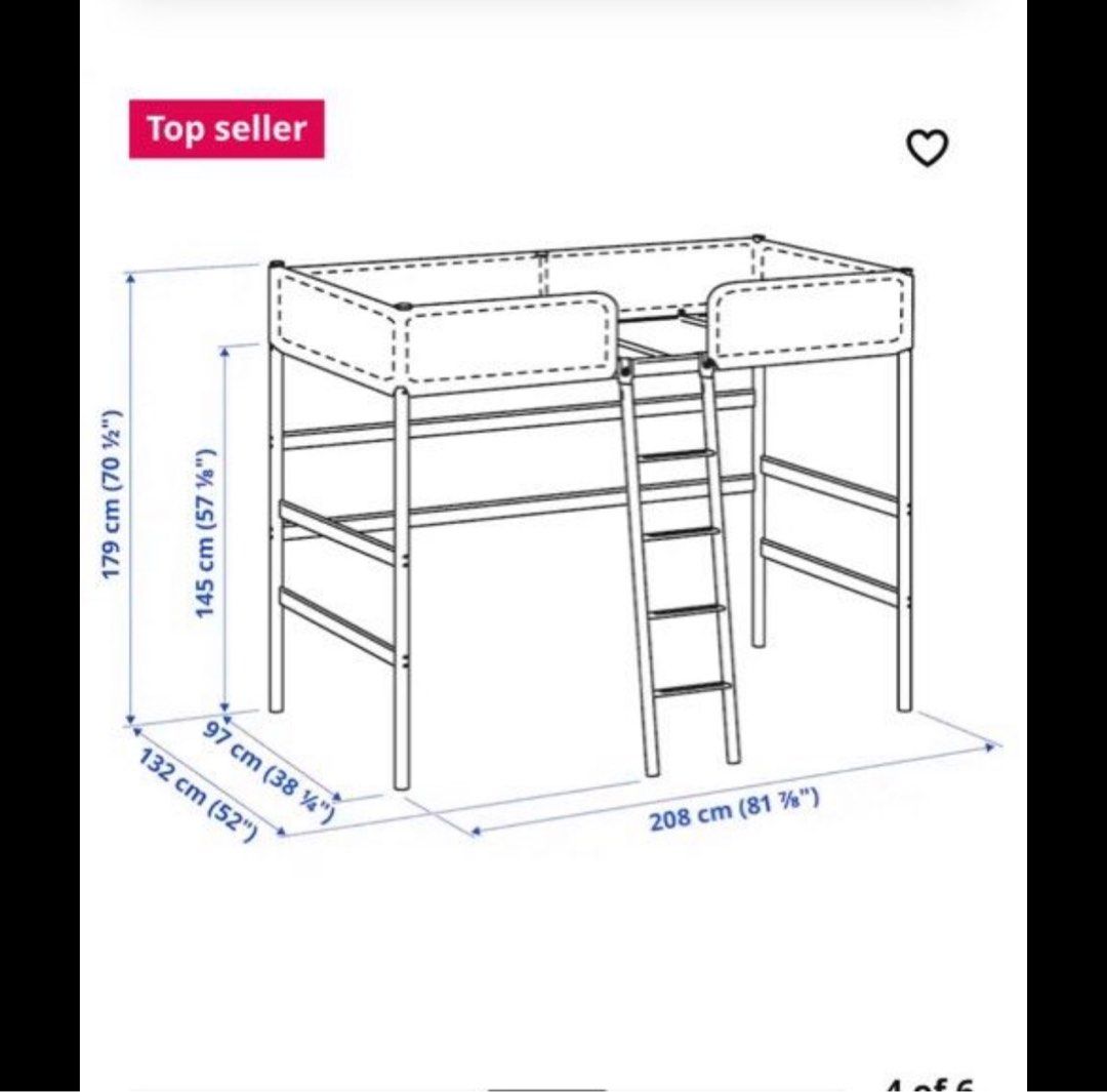 Ikea Loft Bed, Furniture & Home Living, Furniture, Bed Frames