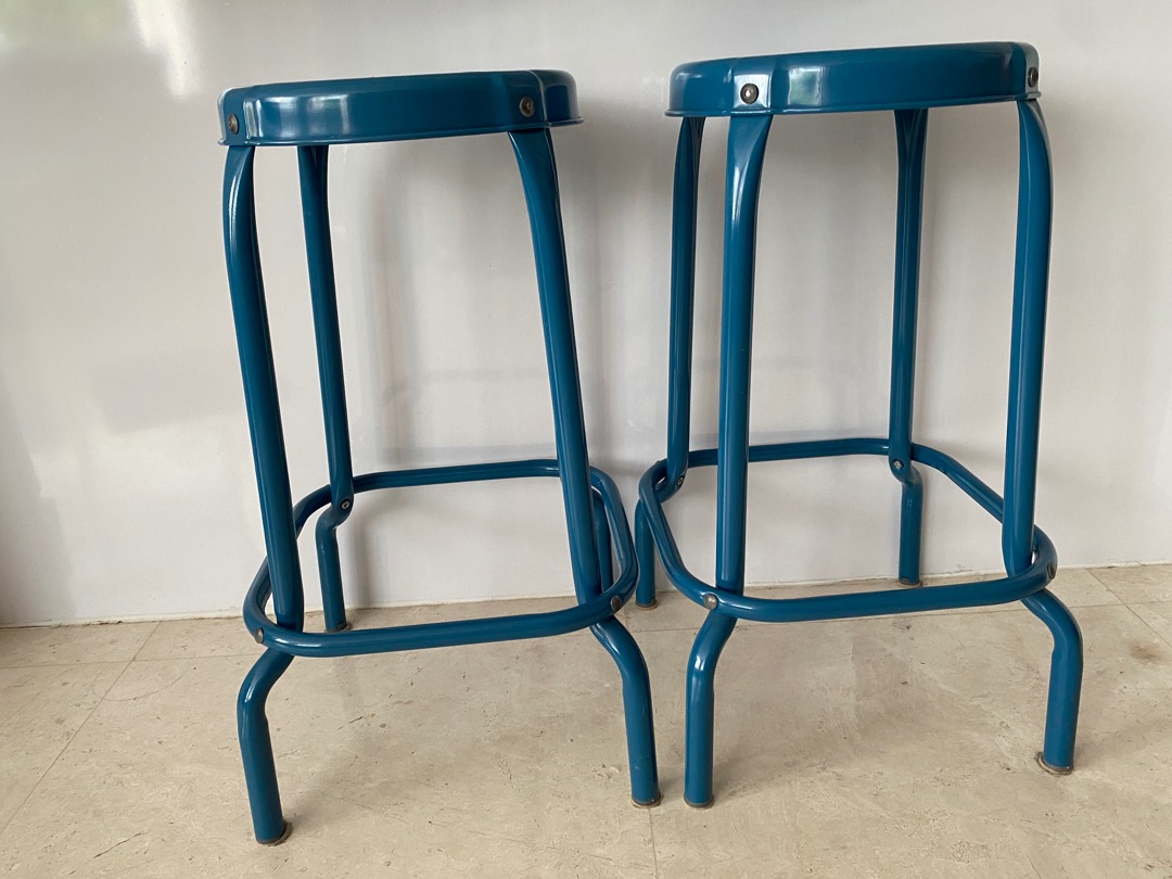 Ikea Raskog Bar Stool Blue (Two), Furniture & Home Living, Furniture