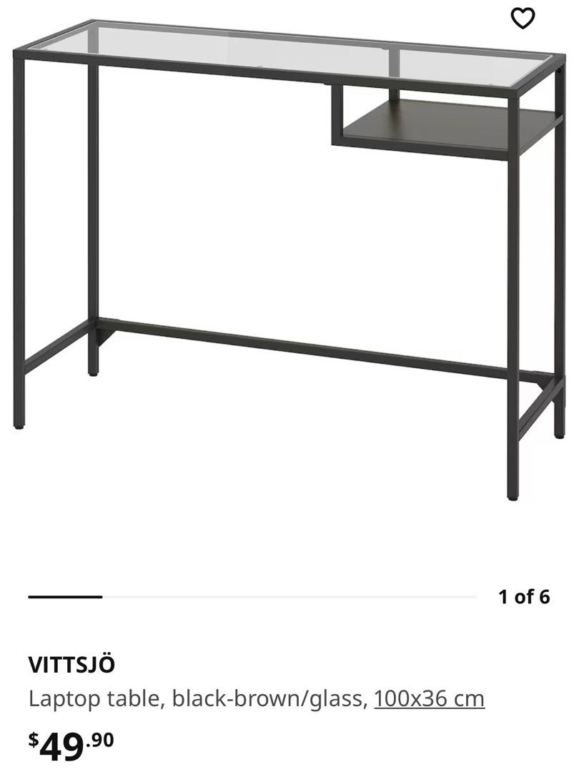 IKEA Vittsjo Study Table, Furniture & Home Living, Furniture, Tables