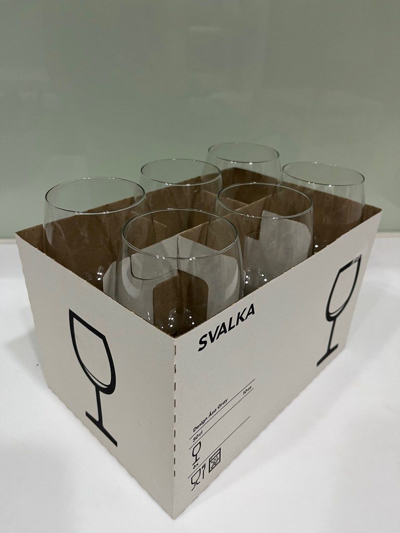 IKEA Wine Glass (a set of 6), Furniture & Home Living, Kitchenware