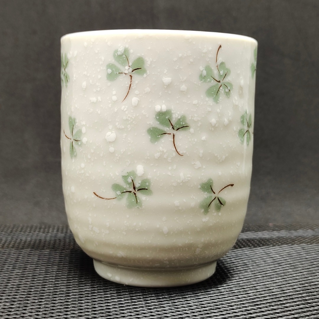 Japanese Porcelain Clover Pattern Teacup - White and Green, Furniture ...