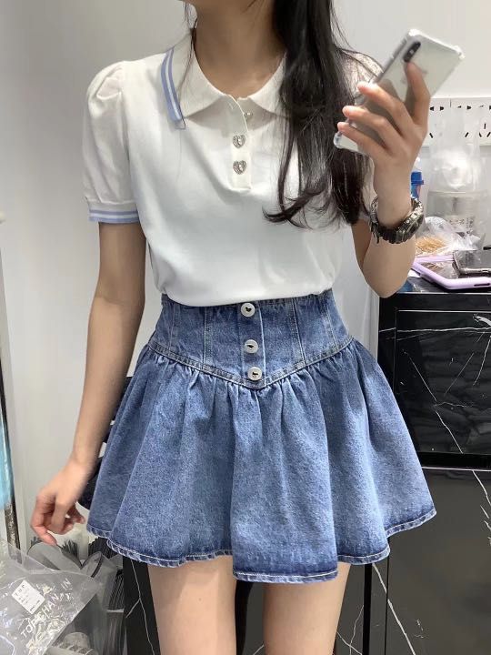 High waisted pleated best sale skirt 50