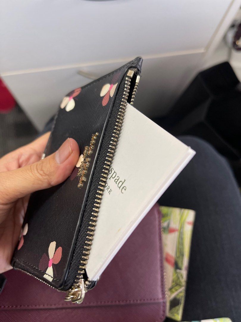 Kate spade black on sale keychain wallet