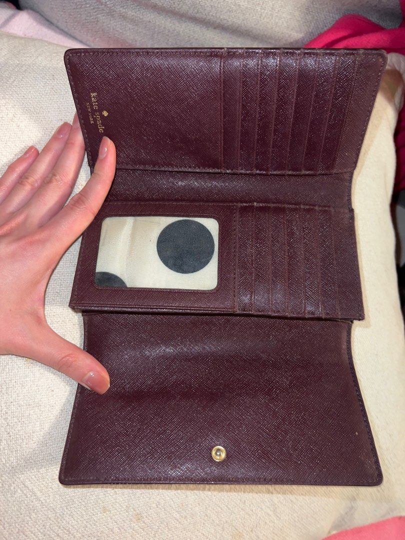 Kate spade burgundy 2025 wallet