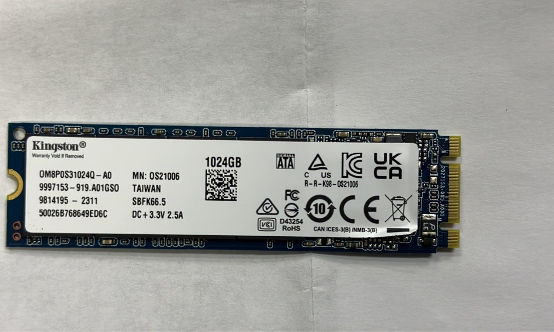 OM8SEP41024N-A0, Disque SSD 1 To M.2 2280 NVMe PCIe Gen 4 x 4 Conception  industrielle