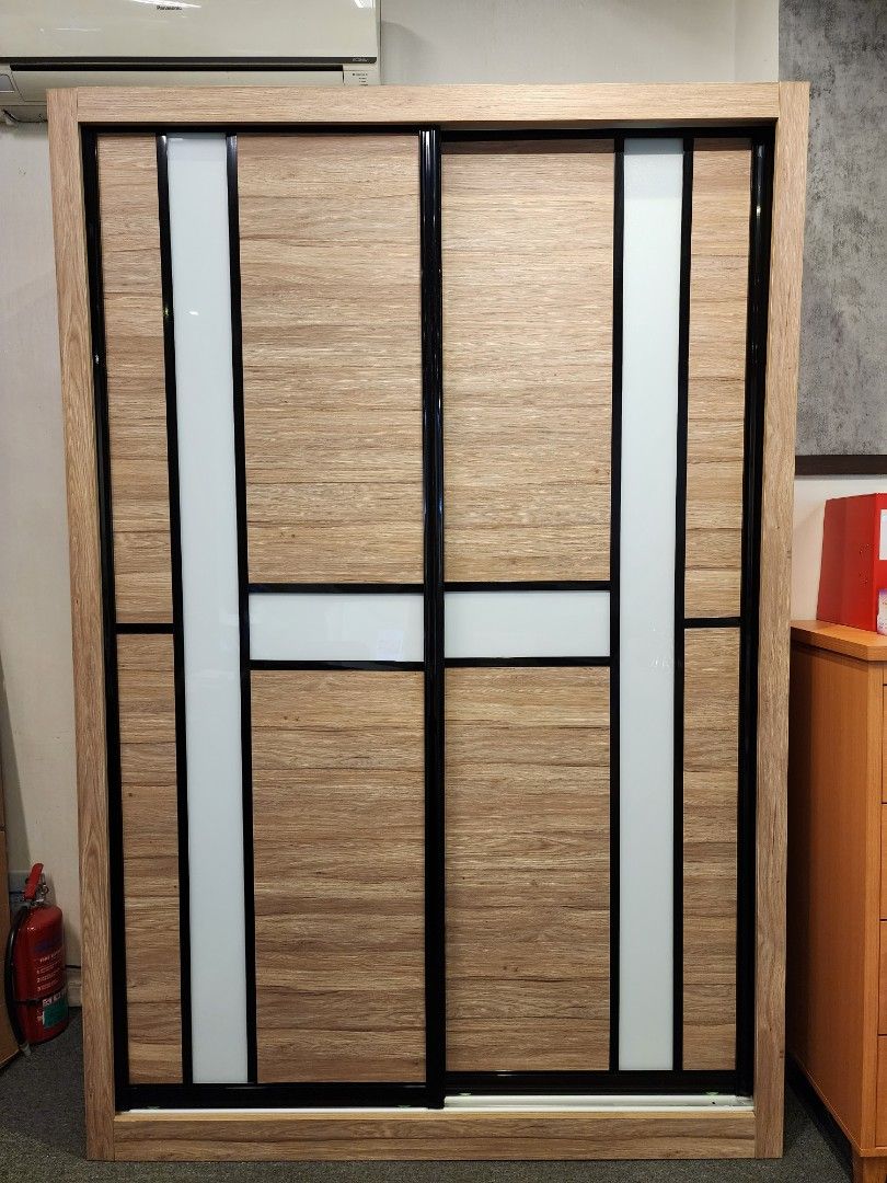 L.160cm x H.240cm Solid Plywood Wardrobe with Mirror Furniture