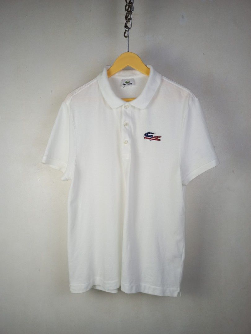 Lacoste usa flag polo shirt Clearance