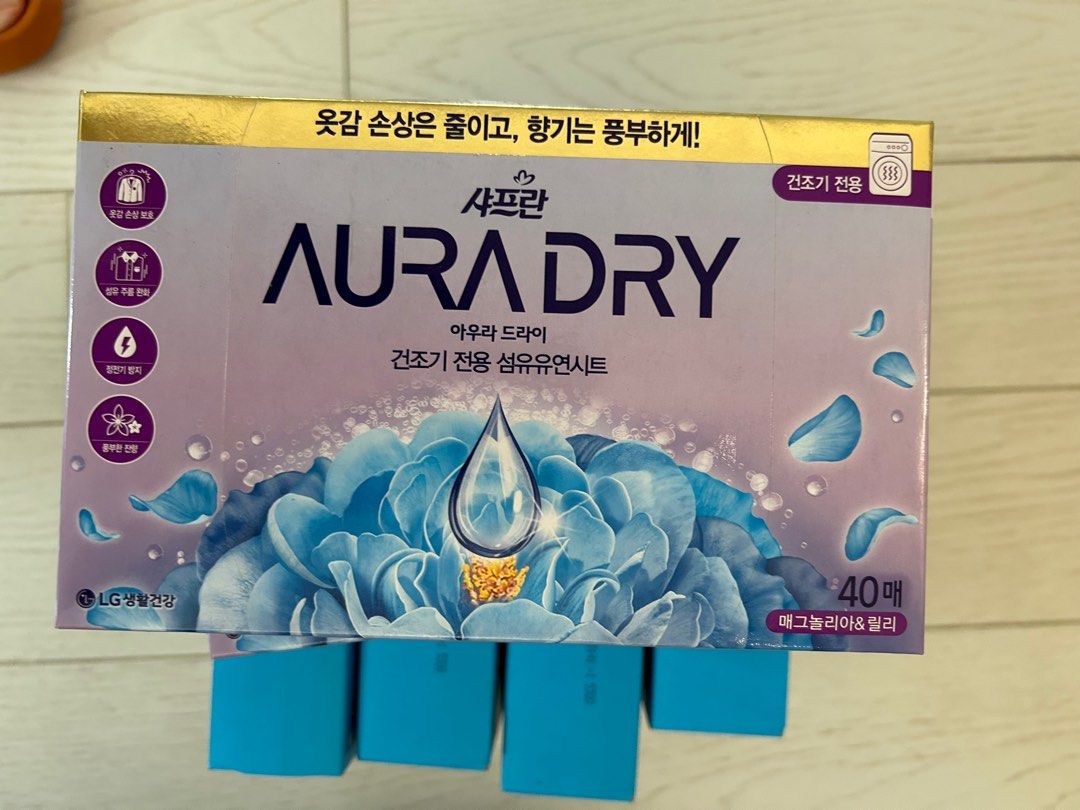 4 boxes of Laundry detergent/sheet ( Korean brand), Furniture & Home