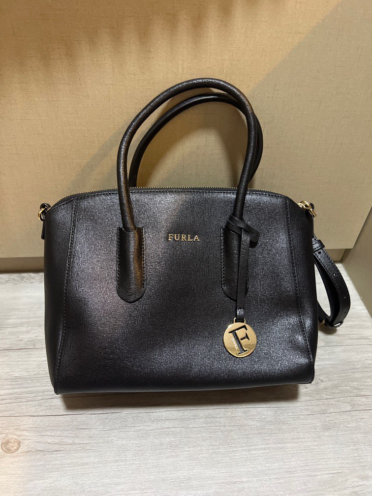 Furla tessa saffiano leather satchel clearance