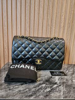 Chanel Vintage RARE Classic Flap Black Wallet Shoulder Bag Set - LAR Vintage