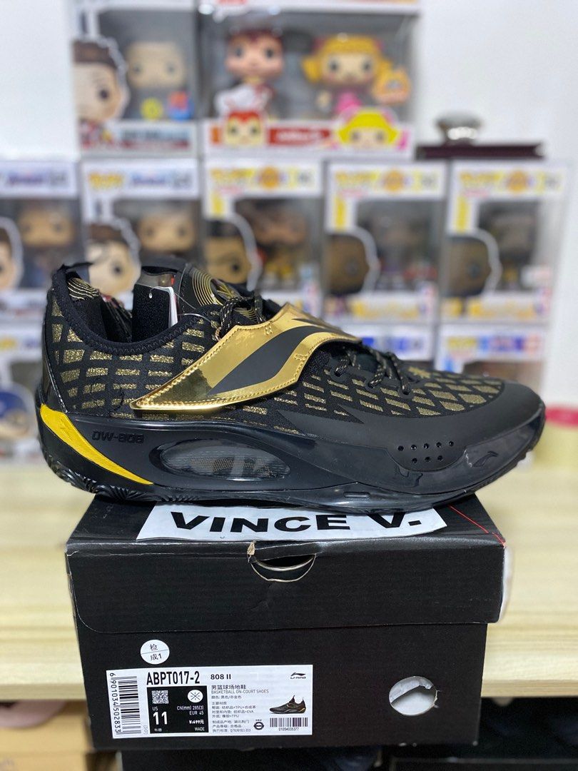 LiNing Way of Wade 808 2 v2 BLACK GOLD 11US Men s Fashion