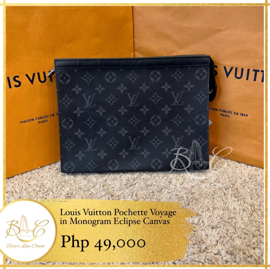 Louis Vuitton Discovery Pochette Monogram Eclipse, Luxury, Bags & Wallets  on Carousell