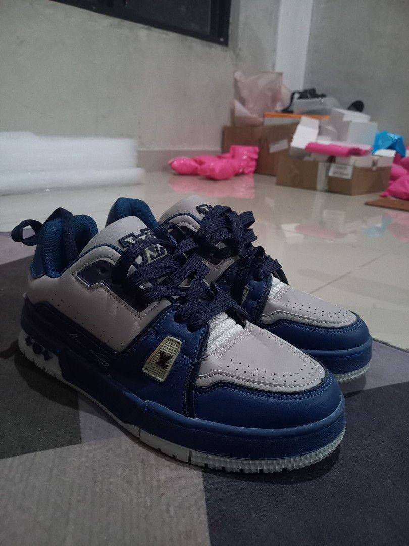 lv trainer original series ms, Fesyen Pria, Sepatu , Sneakers di