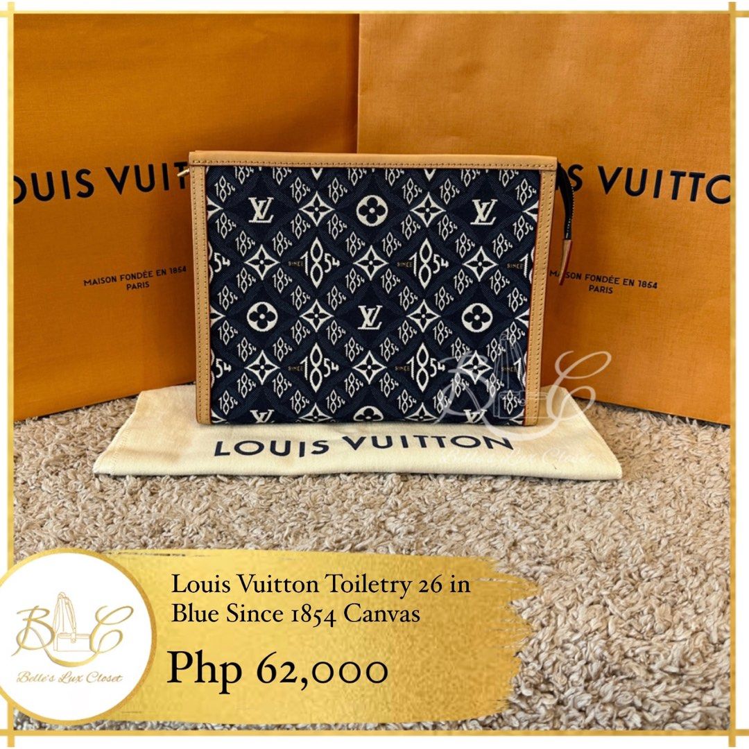 Blue Louis Vuitton Since 1854 Toiletry Pouch 26 Clutch Bag