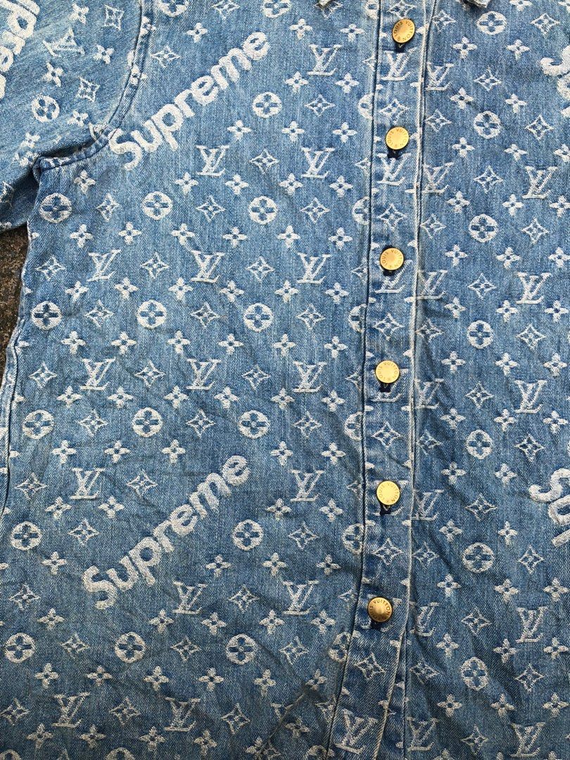Louis Vuitton X Supreme Denim Jacket, Men's Fashion, Coats, Jackets and  Outerwear on Carousell