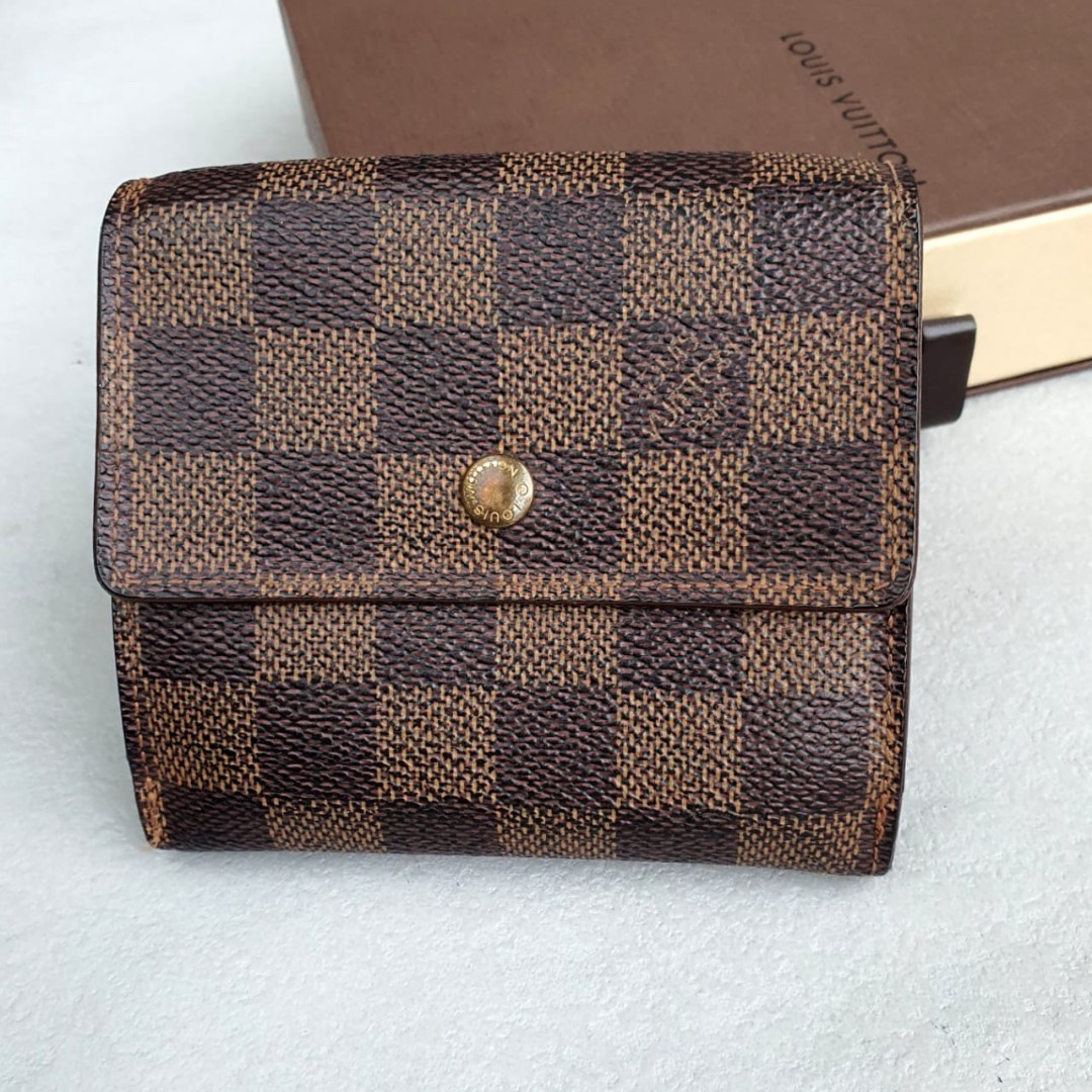 LV Damier Ebene long flap wallet, Luxury, Bags & Wallets on Carousell