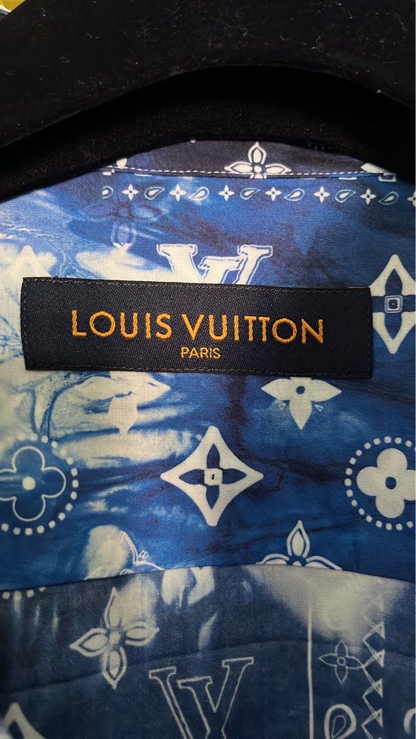 Louis Vuitton Monogram Bandana Mix Leather Denim Jacket - Size