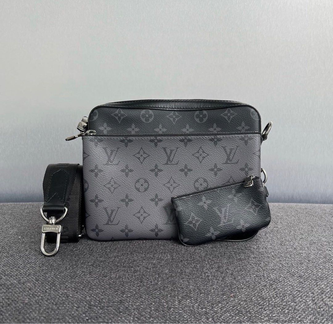 LV trio messenger monogram eclipse (auth), Luxury, Bags & Wallets on  Carousell