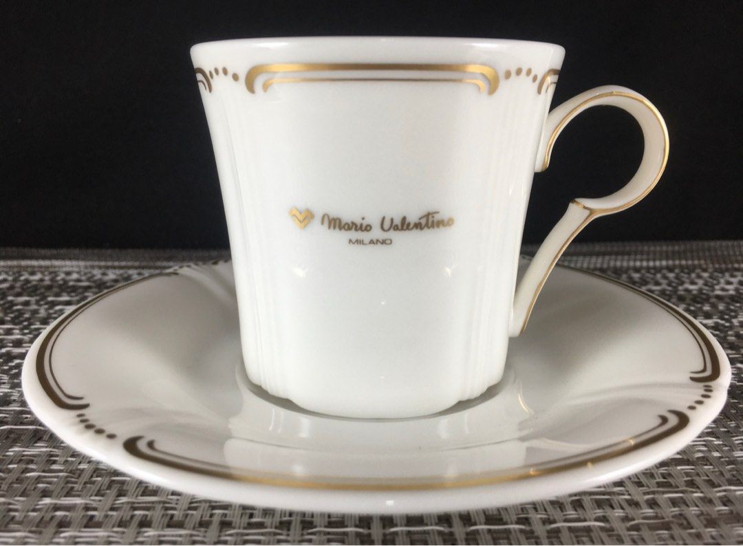 Mario Valentino Cup and Saucer (Category: Coffee & Tea Tableware) located in Bacoor. Submitted by clarah12 (Listing ID 1243659075, Image 1). Description: Authentic 2 duos Unused with box.