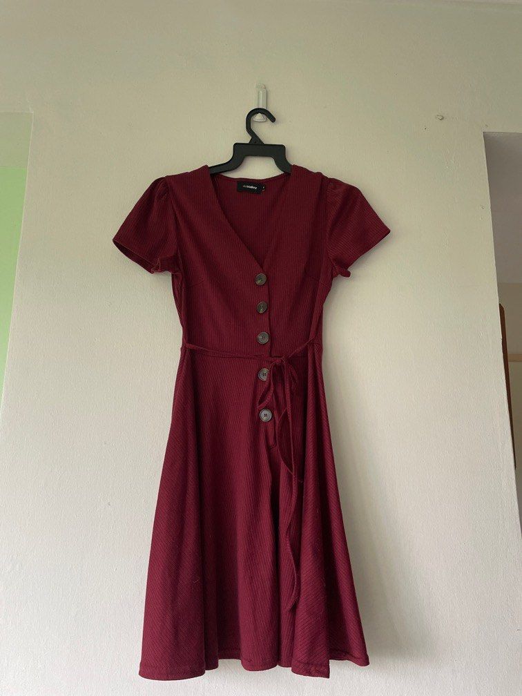 Red 50's style dress top