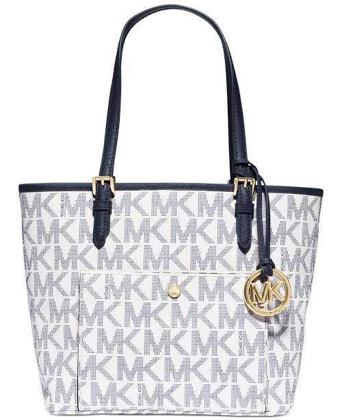 Authentic Michael Kors Jet Set White and Blue Bag Negotiable Price Women s Fashion Bags Wallets Tote Bags on Carousell