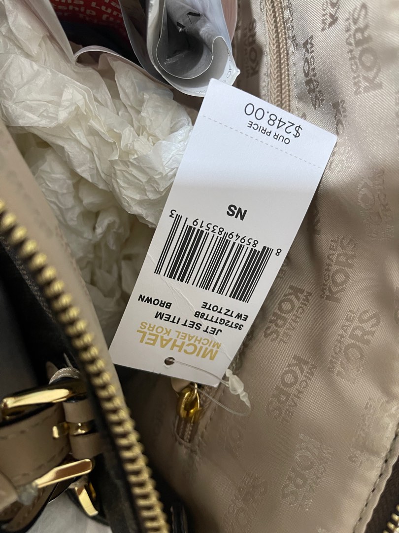MICHAEL Michael Kors Brown Signature Coated Canvas and Leather Jet