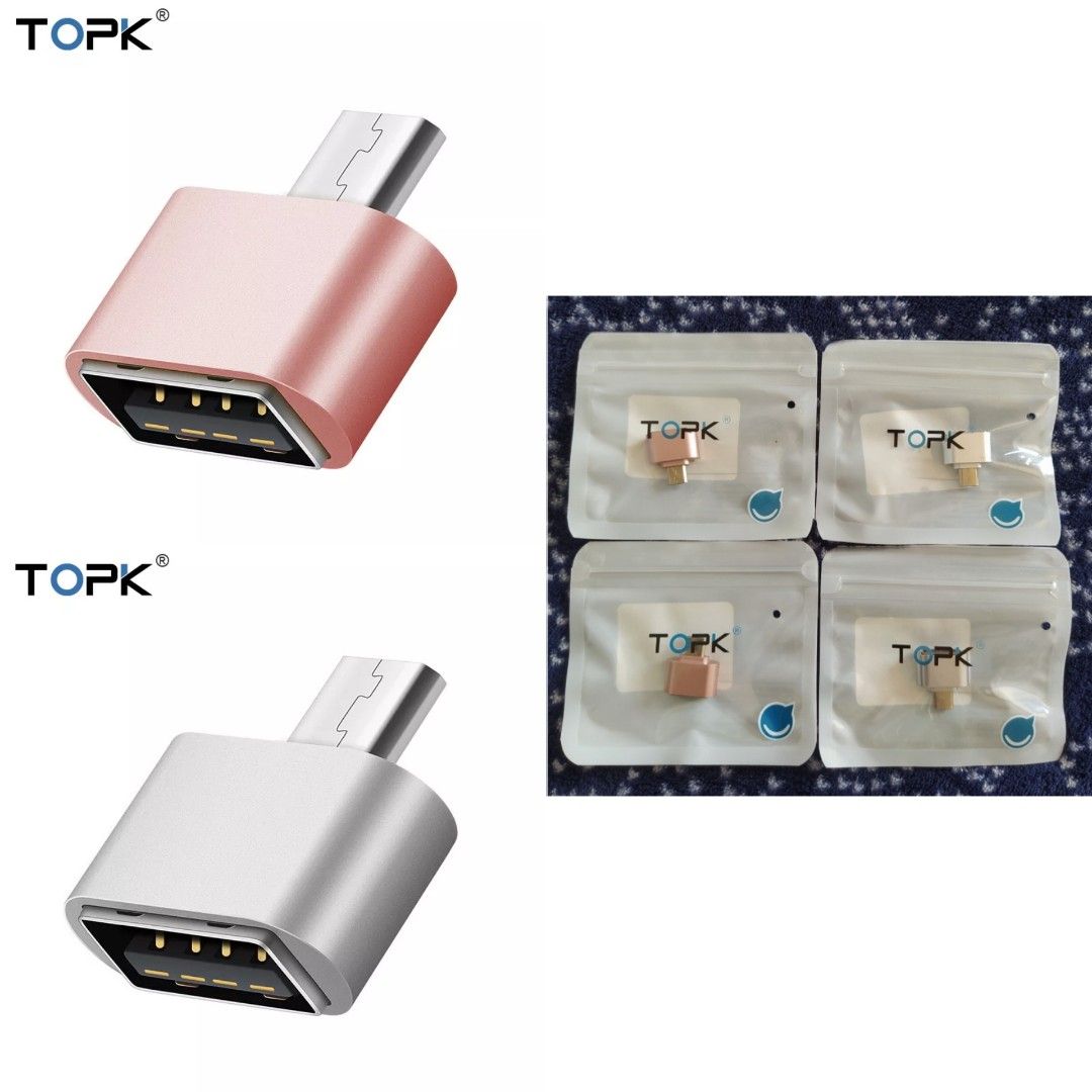 Micro OTG ( 3 for 100 ) (Category: Cables & Adaptors) located in Quezon City. Submitted by all_items_50_each (Listing ID 1243656329, Image 3). Description: 50 each or 3 for 100 (Can be mixed with other 3 for 100 post) Android Micro OTG USB 2.0 Vention micro OTG cable adapter 0.15m 1 pc available TOPK mini micro OTG rose gold - 1 pc available silver - 1 pc available Actual pic - right CTTO pic - left sealed (not opened/checked) bought from online 