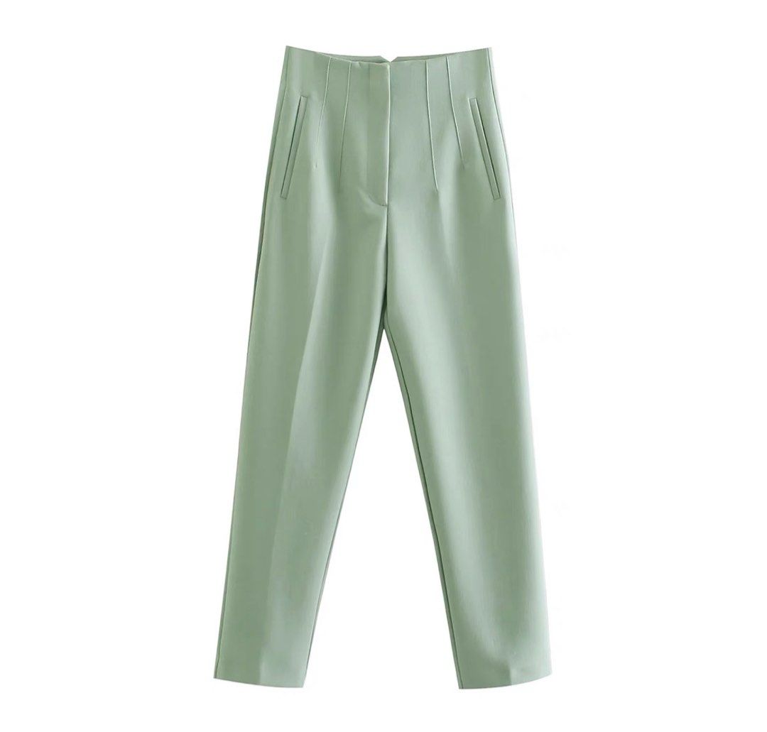 Mint green Pants, Women's Fashion, Bottoms, Other Bottoms on Carousell