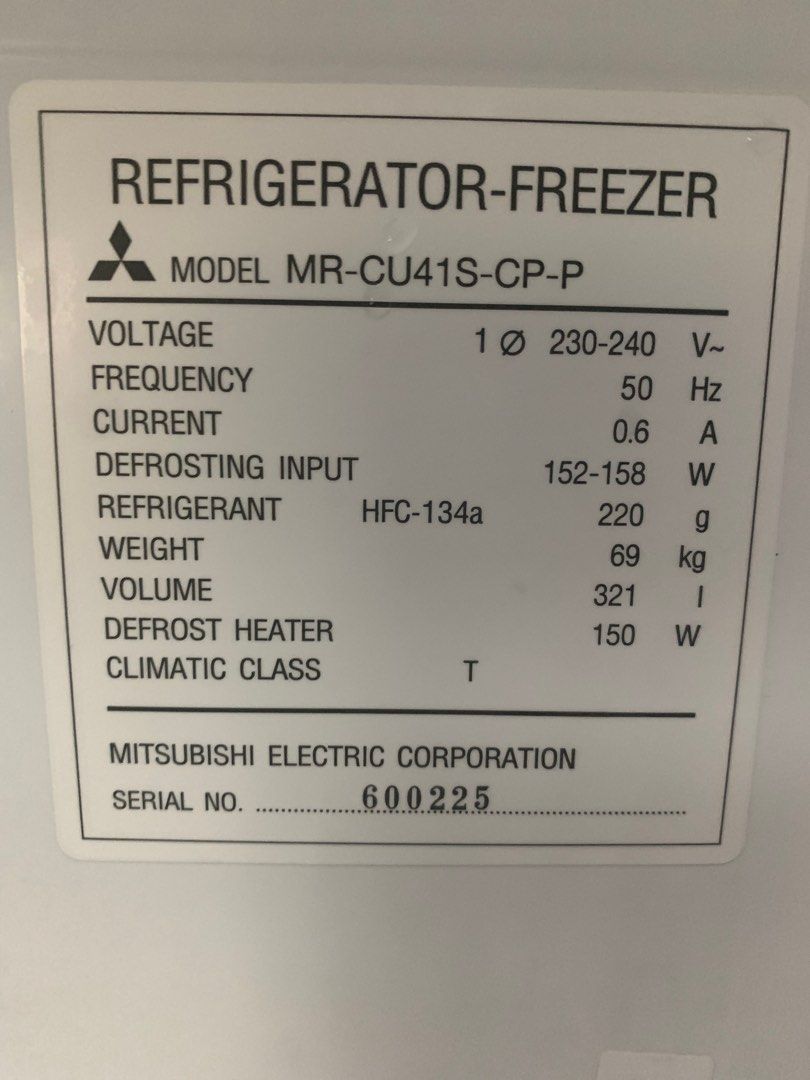 Mitsubishi 3Ticks 3Door Bottom Freezer Auto Icemaker Fridge, 321L, TV