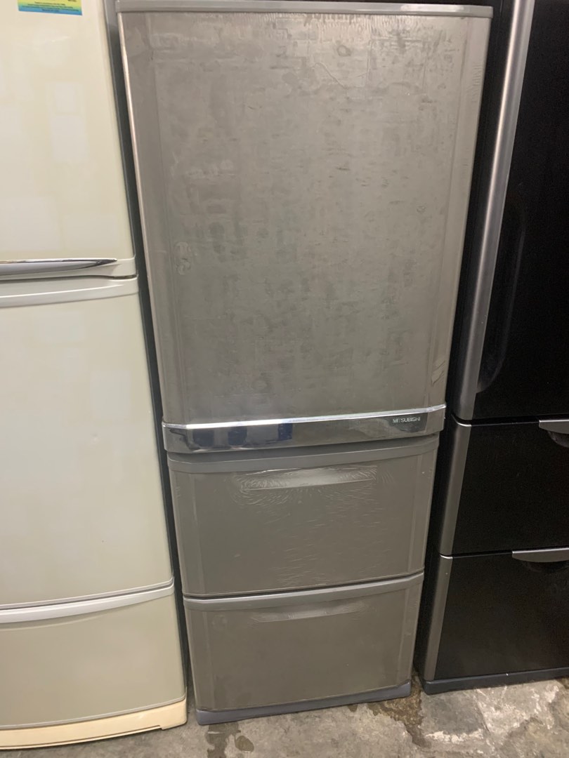 Mitsubishi 3Ticks 3Door Bottom Freezer Auto Icemaker Fridge, 321L, TV