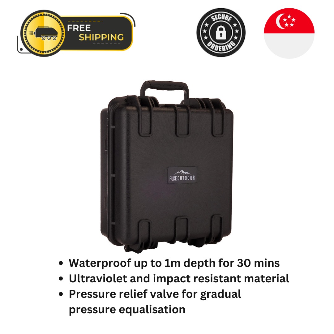 Pure Outdoor by Monoprice Weatherproof Hard Case with Customizable Foam 19  x 16 x 8 in
