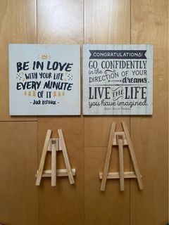 Papamelroti Inspirational Quote Decor with Stand for Desk or Shelf