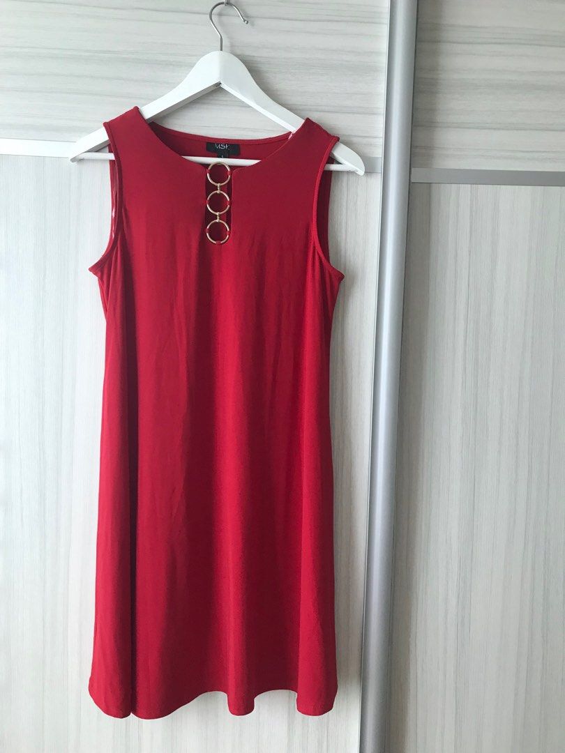 Msk red dress top