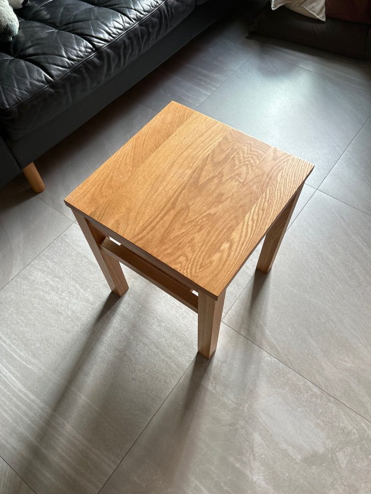 Muji solid oak side table, Furniture & Home Living, Furniture, Tables & Sets on Carousell
