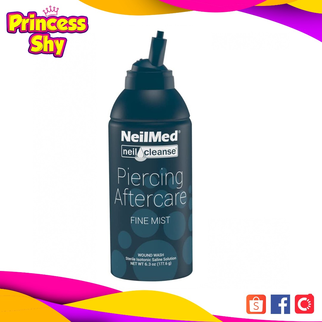 Neilmed Piercing Aftercare Fine Mist Spray Wound Wash 6.3 oz 177.6 g