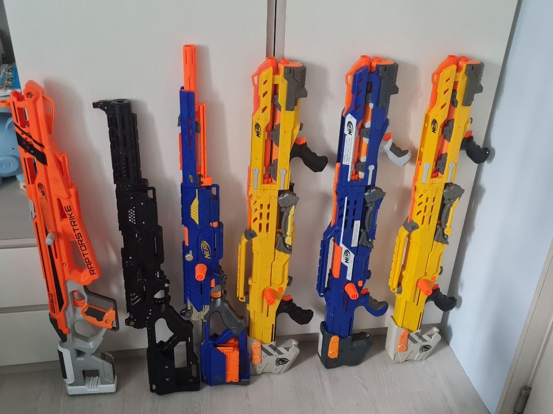 Nerf sniper rifle toy blasters/guns, Hobbies & Toys, Toys & Games on  Carousell