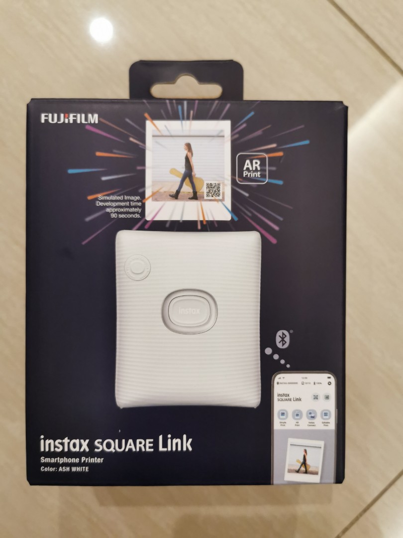 Instax Square Link Photo Printer - Ash White (2023 Ltd Ed Gift Pack)