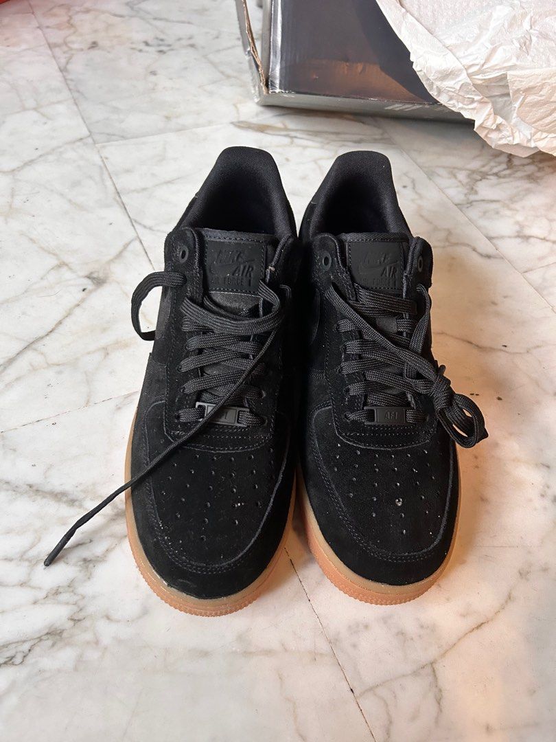 Nike Air Force 1 Black Gum Sole Men s Fashion Footwear Sneakers