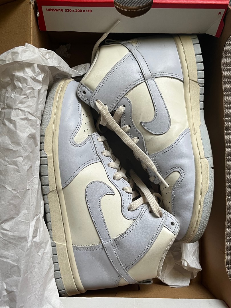 Nike Dunk High Football Grey, Women's Fashion, Footwear, Sneakers