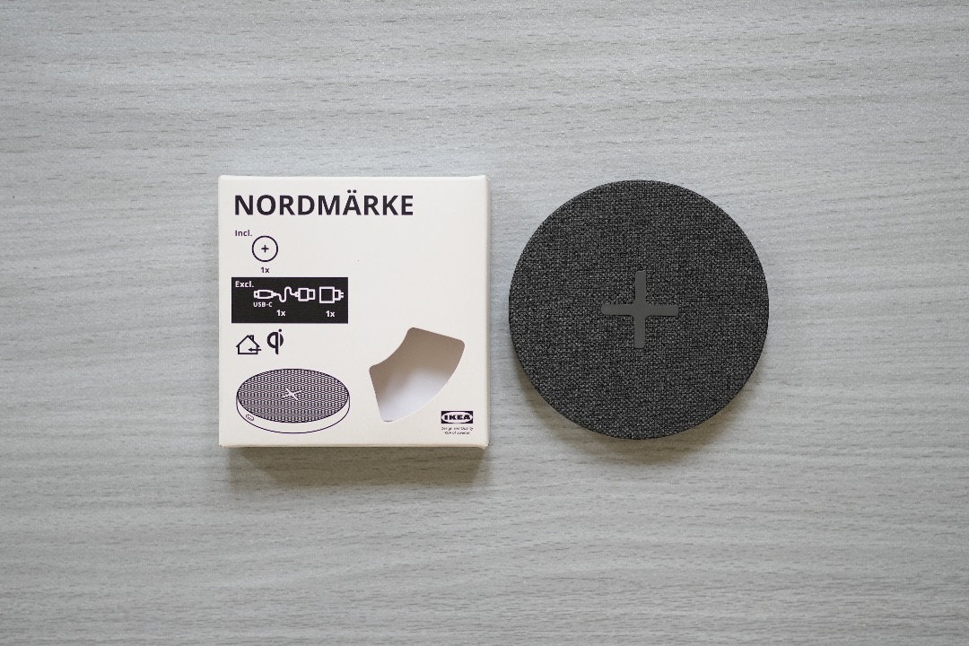 NORDMARKE IKEA WIRELESS CHARGER GREY COLOR (99.9 NEW) (OPEN SEAL BOX
