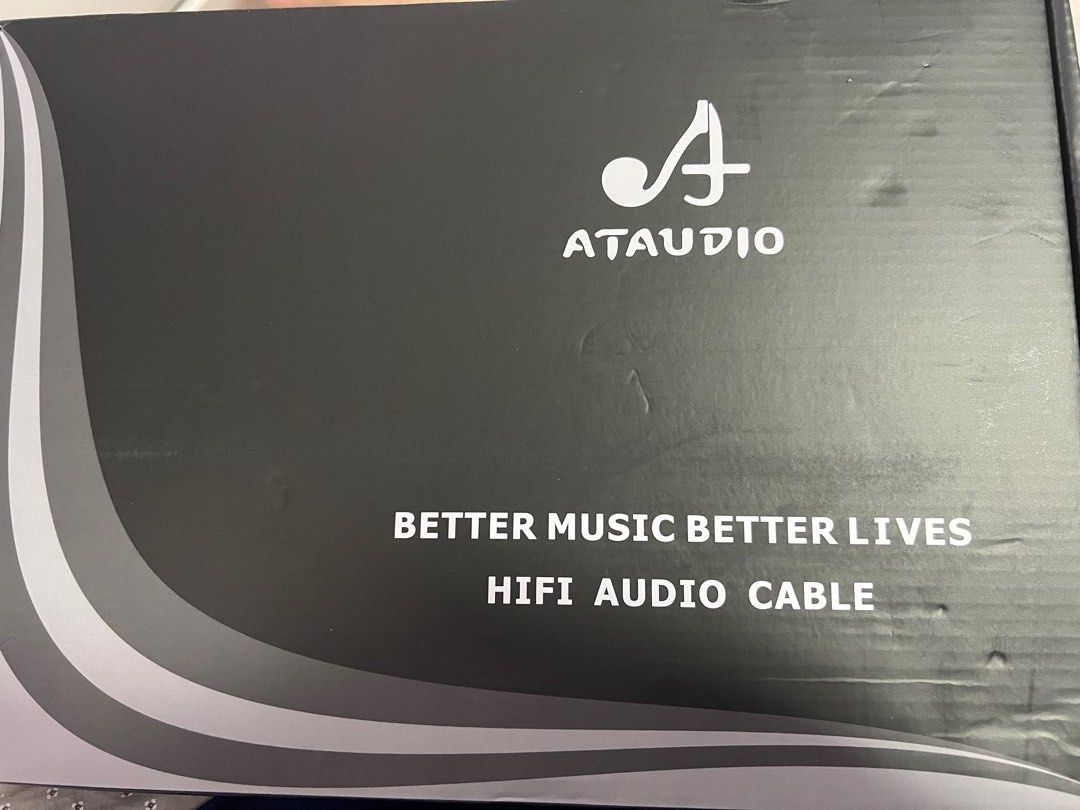 One pair of ATAUDIO hifi speaker cable (Dim: 1 meter) with banana plug ...