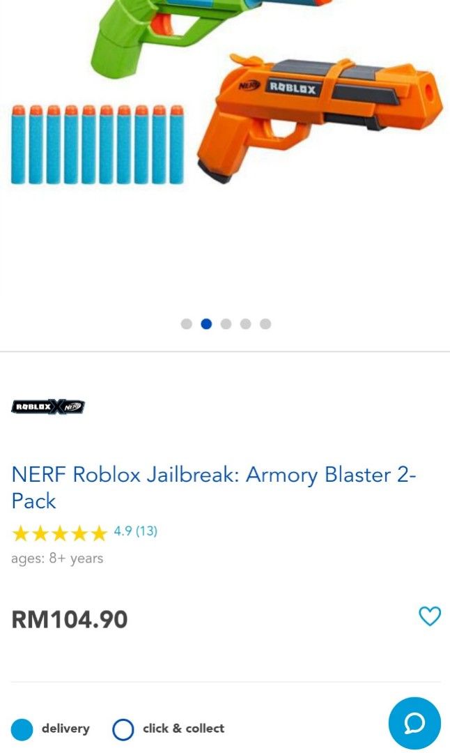 Nerf - Roblox Jailbreak: Armory Blaster 2-Pack