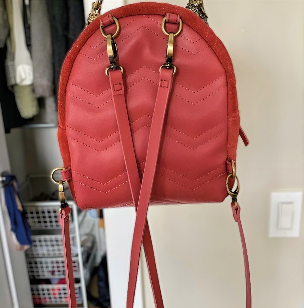 ORIGINAL Zara Wolf Suede Mini Backpack, Fesyen Wanita, Tas & Dompet di