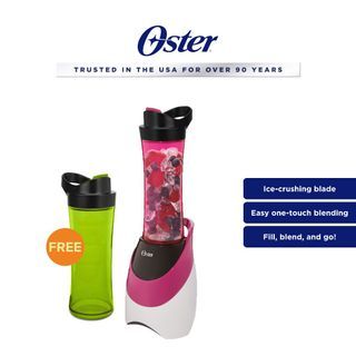 Oster My Blend Personal Blender with Pink 20z Sports Bottle + FREE Sports Bottle