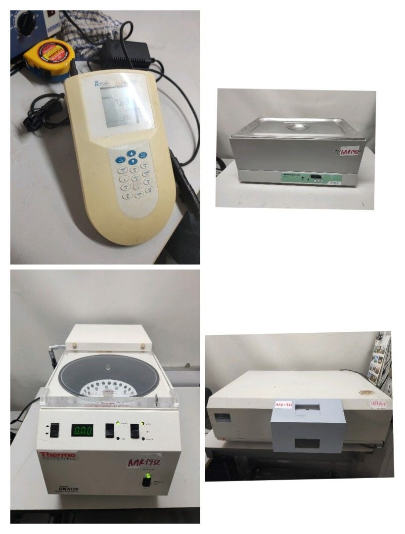 Perkin Elmer Spectrophotometer Thermo Concentrator Biotek Water-bath Ph ...